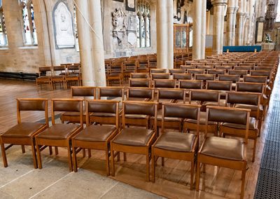 The South side with chairs.