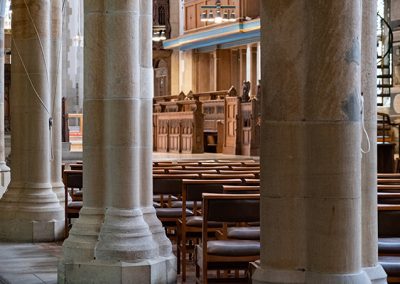 Sightlines at the side of Bradford Cathedral.