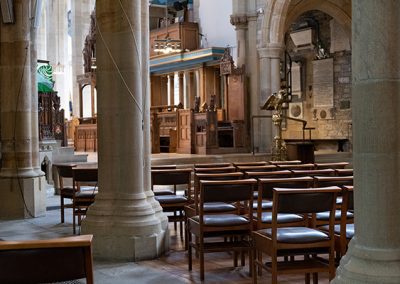 Sightlines at the side of Bradford Cathedral.