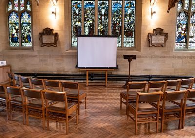 Talk in the side transept.