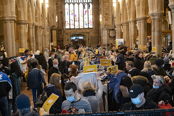 Worth the Weight vintage fair in Bradford Cathedral.