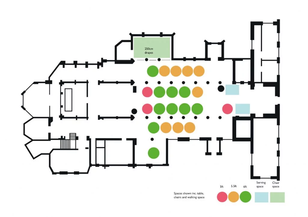 Formal dinner floor plan.