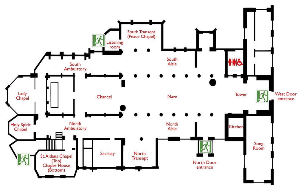 Bradford Cathedral floor plan.