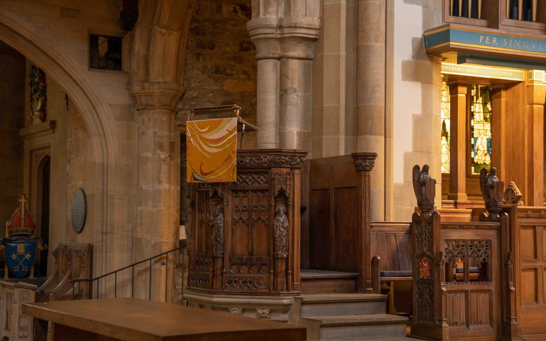 The pulpit in Bradford Cathedral