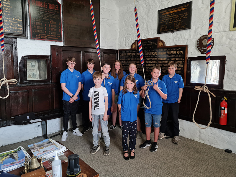 The Yorkshire Tykes ringing at Bradford Cathedral on Sunday 5th September
