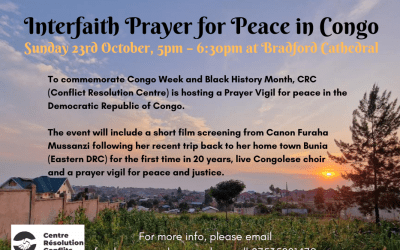Prayer Vigil for peace in the Congo as part of Black History Month