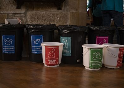 An example of recycling facilities in the Cathedral