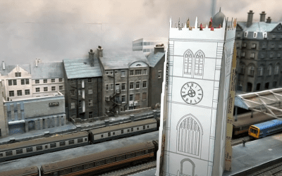 Making Bradford Cathedral as an N Scale card model – Video 2