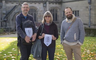 Pommie Pilgrims arrive at Bradford Cathedral as they near completion of their national fundraising pilgrimage