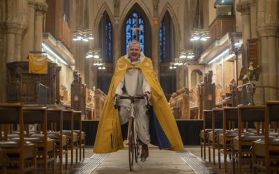 Dean of Bradford Swims, Cycles, and Runs over 50km in three-and-a-quarter hours at Abu Dhabi Triathlon to Raise Money for the Cathedral