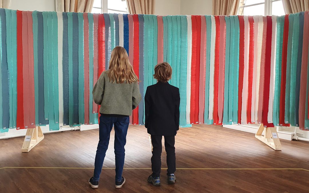 Craft for Climate bring their Knit the Stripes exhibition to Bradford Cathedral during City of Culture year